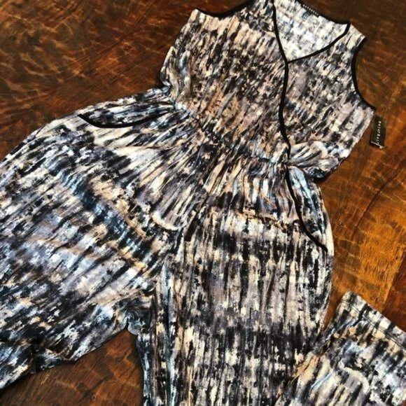 Metaphor Pants - Surplice Blk Metaphor Knit Tie Dye Jumpsuit SZ.S